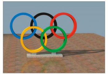 陽泉五環(huán)不銹鋼雕塑，現(xiàn)代景觀擺件，烤漆工藝制作