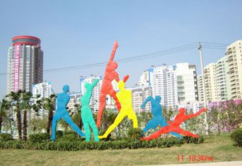 運城投籃雕塑，剪影工藝制作，不銹鋼體育人物雕塑