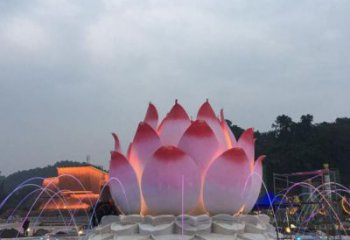 資陽蓮花雕塑廠家，景區雕塑，水景蓮花噴泉雕塑精選