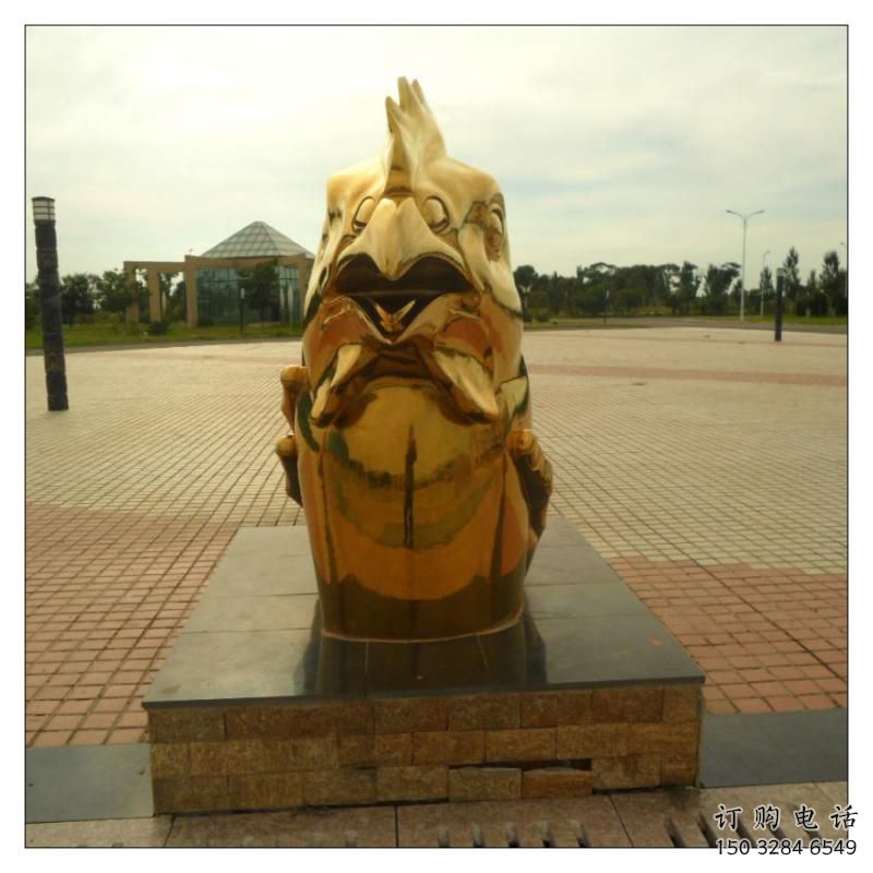 寧波不銹鋼生肖雕塑，鍍鈦工藝，公園廣場戶外擺放