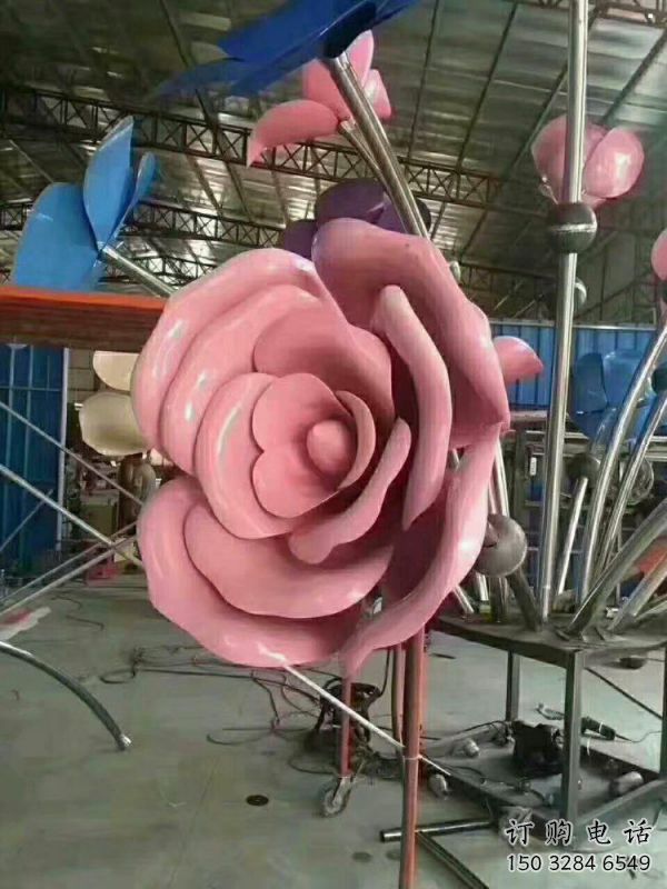 上城牡丹花雕塑工廠優選，城市裝飾，牡丹花花朵雕塑供給