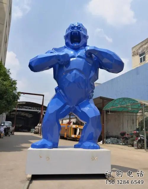 嘉興彩繪黑猩猩雕塑