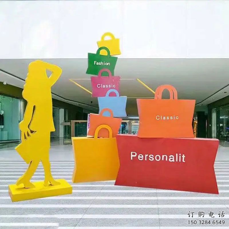 北碚購物人雕塑選定，景觀雕塑，不銹鋼購物人雕塑生產商