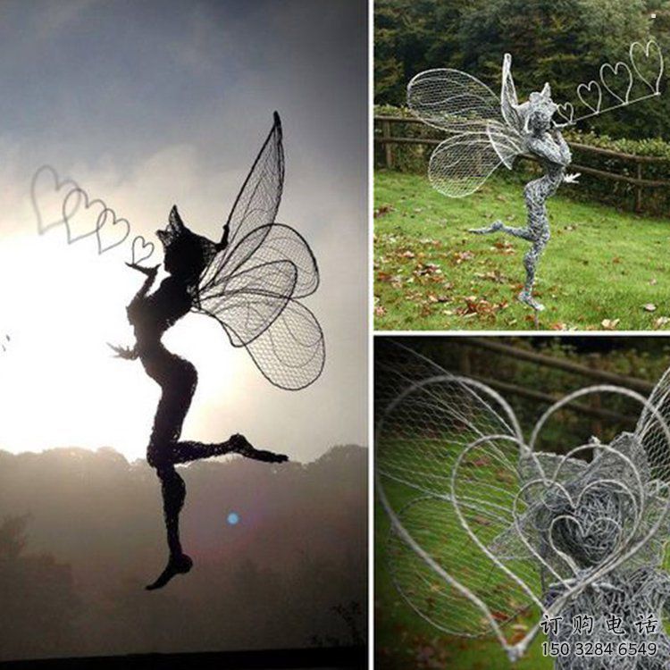 江北小精靈雕塑，抽象卡通雕塑，美陳人物擺件