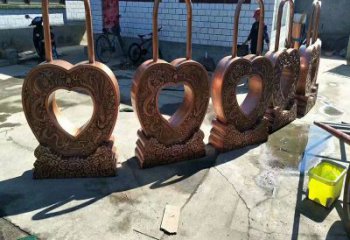 楚雄景觀同心鎖雕塑供應，藝術雕塑，現代鎖子雕塑供求