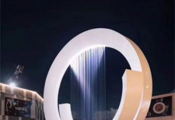 昆明圓環噴泉雕塑，水景藝術原理，水景圓環雕塑廠家