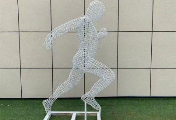 大理鏤空運動員雕塑訂做，城市雕塑，鐵藝體育人物雕塑廠