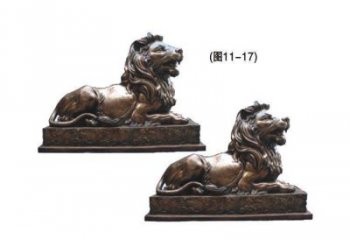 金華公園獅子雕塑供求,景觀雕塑,鑄銅趴獅雕塑優選