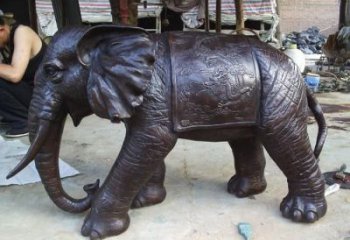 沙坪壩庭院大象雕塑定做，廣場(chǎng)雕塑，室外銅大象雕塑提供