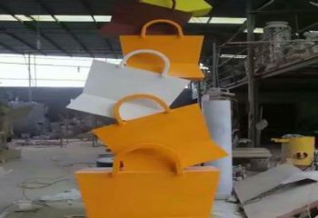 江北烤漆挎包雕塑制造商，室外軟裝，景觀挎包雕塑制作