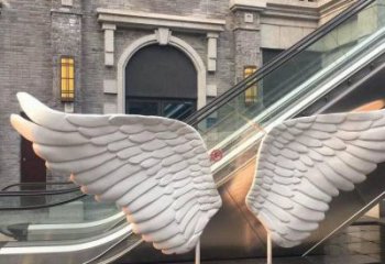 長(zhǎng)壽景觀鳥翅雕塑制造，歐式風(fēng)格，不銹鋼鳥翅雕塑定價(jià)