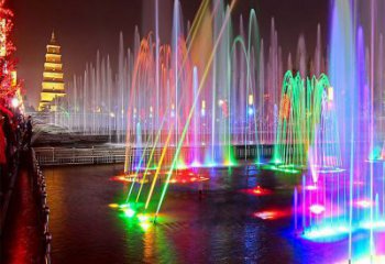 江北選定噴泉雕塑，燈光數控效果，水景藝術雕塑